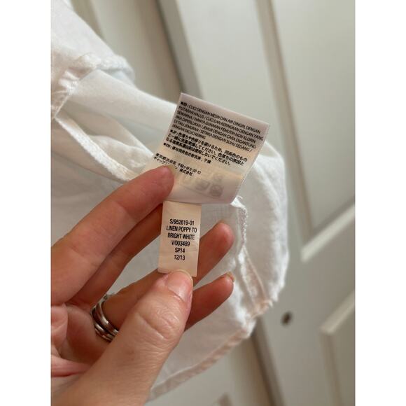 Old Navy Women’s Linen Blend Poppy to Bright White Button Down Shirt XXL - Picture 9 of 9